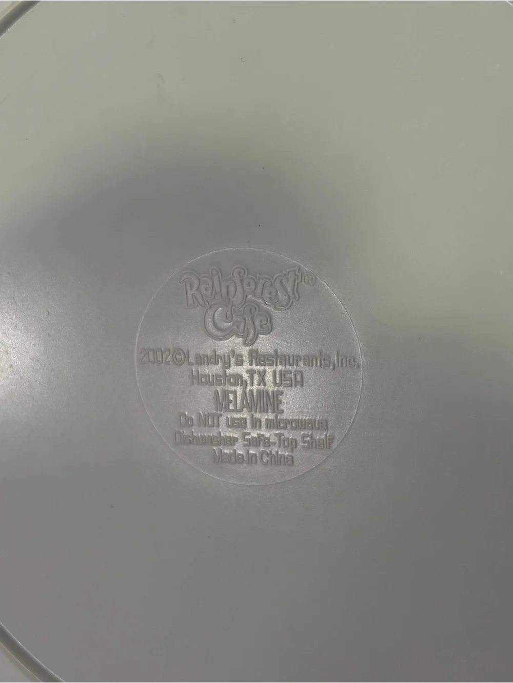 Vintage RAINFOREST White Plate With The Wild Bunch